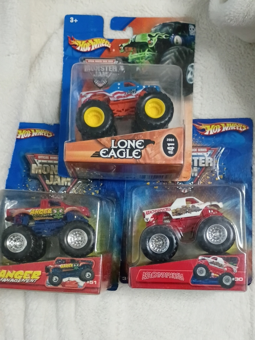 Hot Wheels Lone Eagle Monster Truck Toy - Red, Blue, Yellow